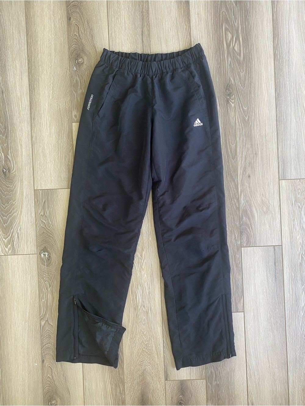 Adidas Climalite Barricade Black Woven Lined Ankle Zip Track Pant Size XS